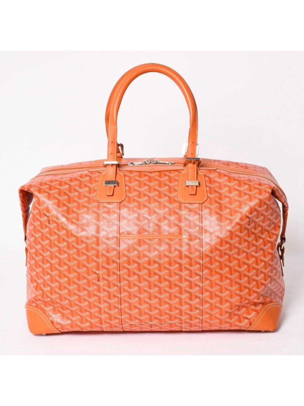 Goyard Boston Bag Back Boeing 45 Orange All Over Print